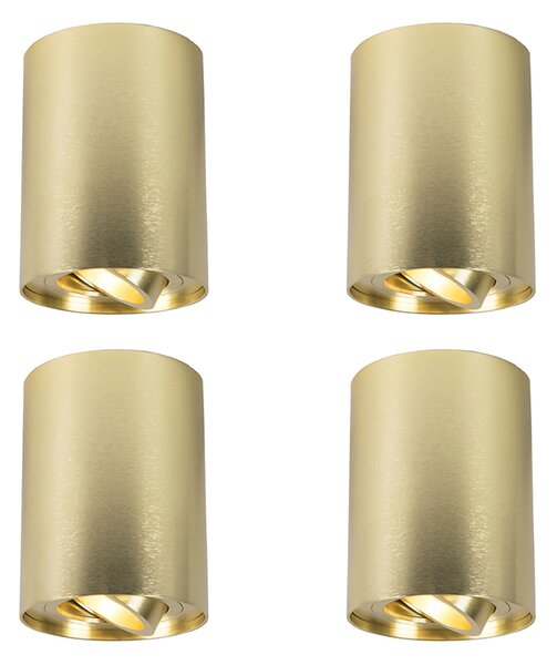 Set de 4 spoturi auriu/alama reglabile - Rondoo up