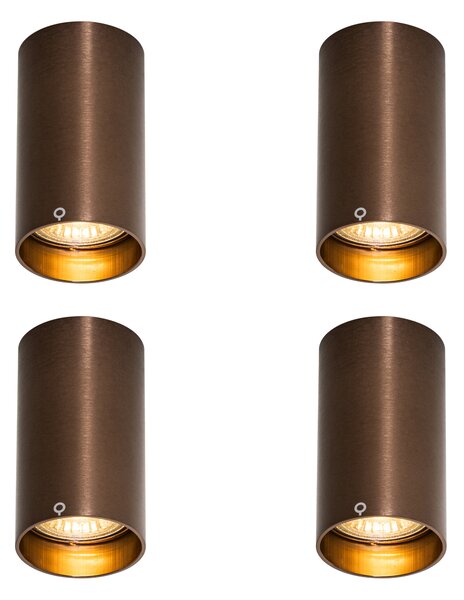 Set de 4 spoturi moderne bronz închis 5,5 cm - Tuba