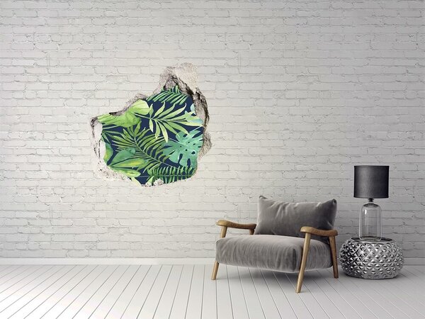 Fototapet 3D gaură în perete Junglă tropicală