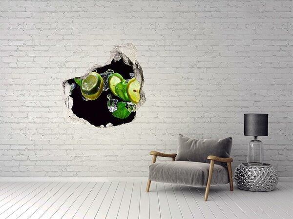 Autocolant gaură 3D O doză de prospețime cu lămâie