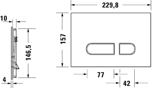 Duravit DuraSystem buton de spălare pentru WC alb WD5002012000