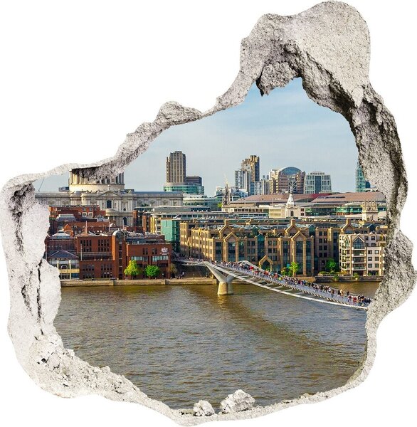 Autocolant gaură 3D Thames Londra