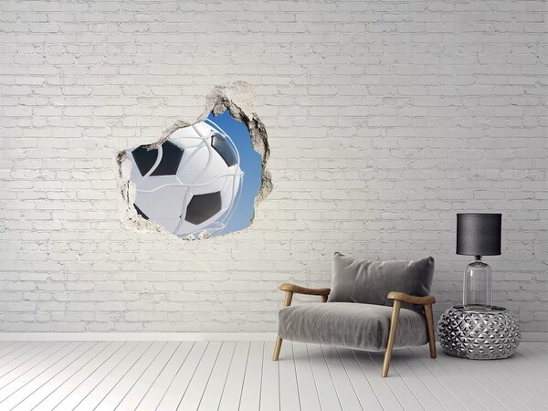 Autocolant gaură 3D Fotbal în zbor