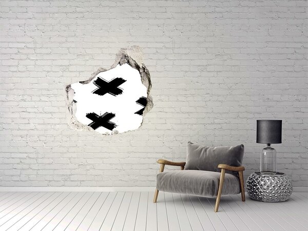 Autocolant de perete gaură 3D Gaură elegantă în perete