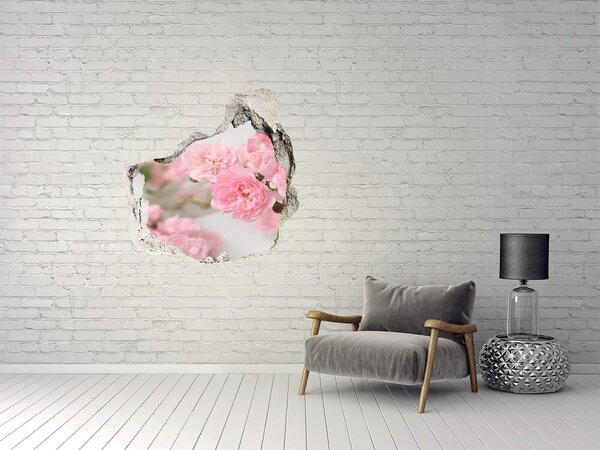 Autocolant de perete gaură 3D Un paradis al florilor în spatele zidului