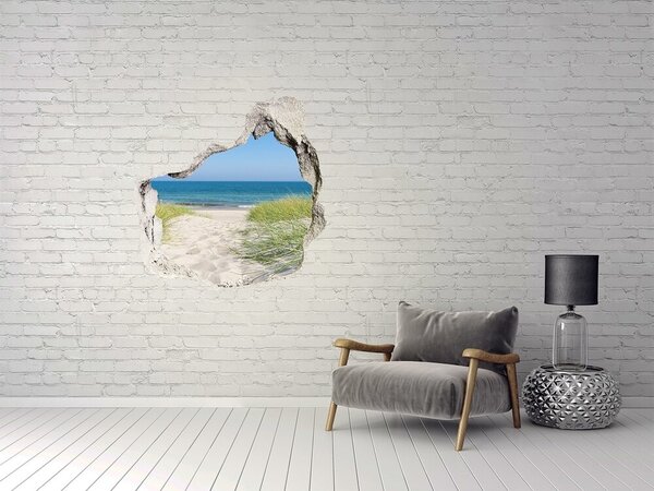 Fototapet 3D gaură în perete Vedere a plajei