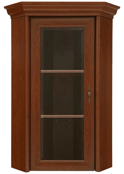 Vitrina KENT ENAD1WN, castan, PAL/sticla securizata, 59x59x115 cm