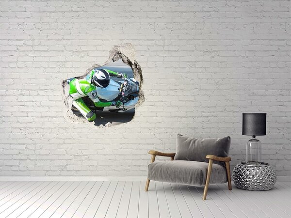 Autocolant autoadeziv gaură Cursă de motociclete în acțiune