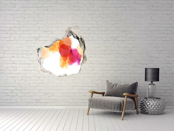 Fototapet 3D gaură în perete Gaură colorată în perete