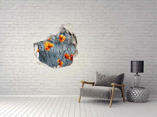 Fototapet 3D gaură în perete Flori într-o gaură în perete