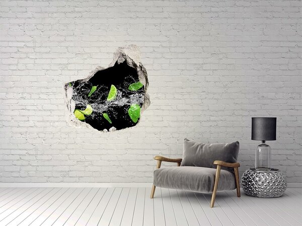 Autocolant 3D gaura cu priveliște Cocktail răcoritor de lime
