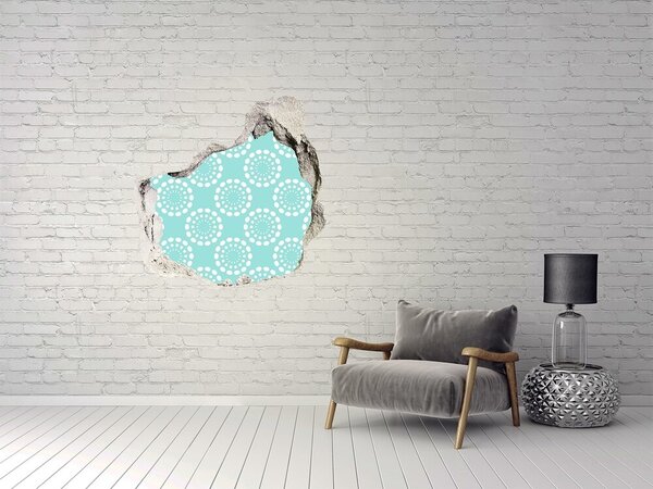Autocolant de perete gaură 3D Model floral pe fundalul cerului
