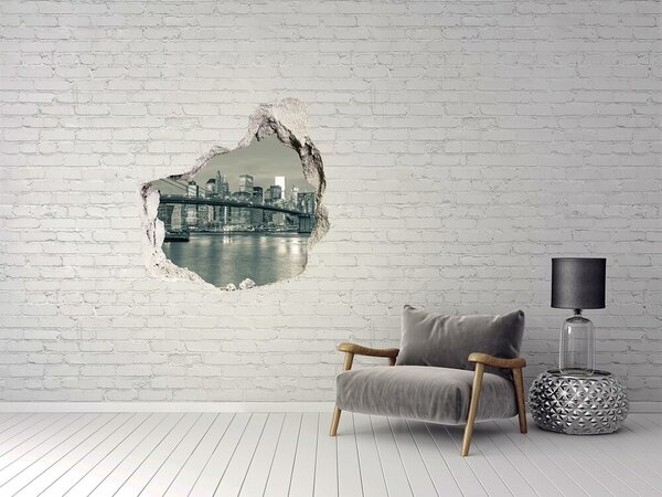Fototapet 3D gaură în perete Vedere a orașului New York