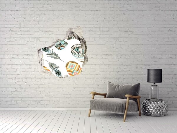 Autocolant 3D gaura cu priveliște Design exotic cu gaură în perete