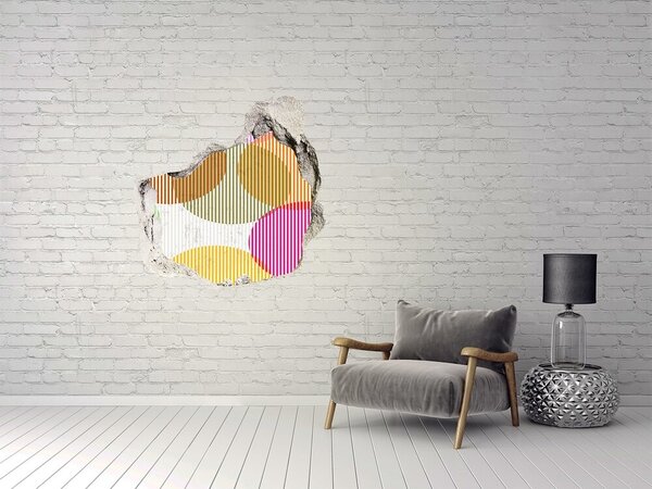 Autocolant gaură 3D Gaură abstractă în perete