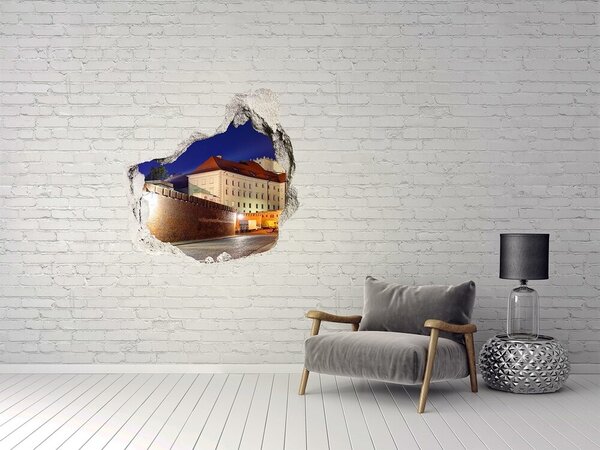 Autocolant gaură 3D Castelul în peisajul nocturn