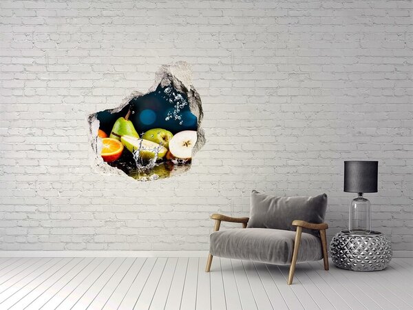 Fototapet 3D gaură în perete Cascadă de fructe