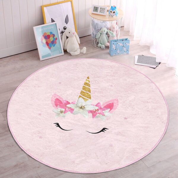 Covor pentru copii roz ø 120 cm Comfort – Mila Home