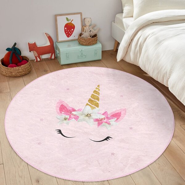 Covor pentru copii roz ø 120 cm Comfort – Mila Home