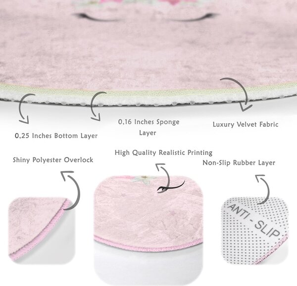 Covor pentru copii roz ø 120 cm Comfort – Mila Home