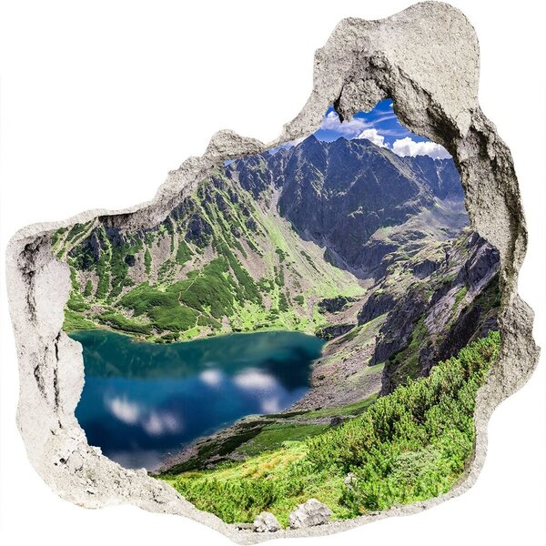 Autocolant 3D gaura cu priveliște Negru iaz Tatry