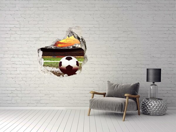 Autocolant de perete gaură 3D Stadion de fotbal la apus