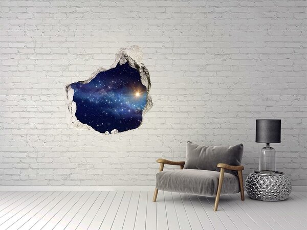 Autocolant 3D gaura cu priveliște Spațiul Cosmic