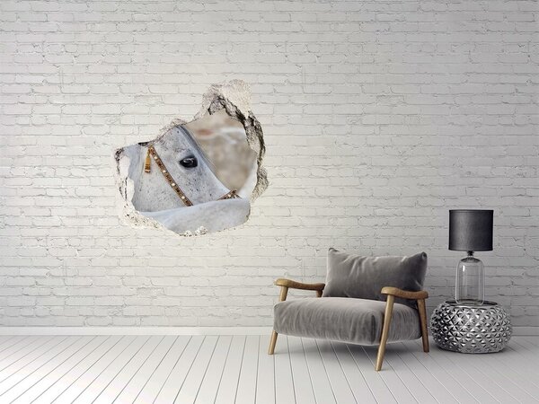 Fototapet 3D gaură în perete Un cal într-o frâu elegant