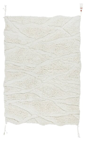 Covor alb lavabil/țesut manual din lână 170x240 cm Enkang Ivory – Lorena Canals