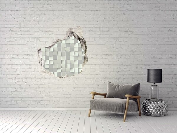 Fototapet 3D gaură în perete Mozaic modern din beton