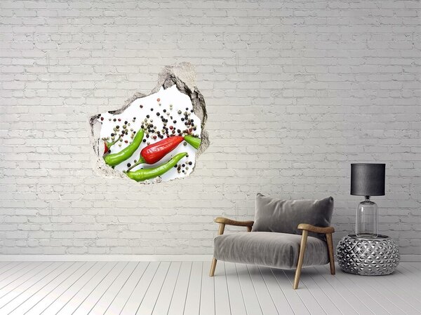 Autocolant de perete gaură 3D Fructe vulcanice