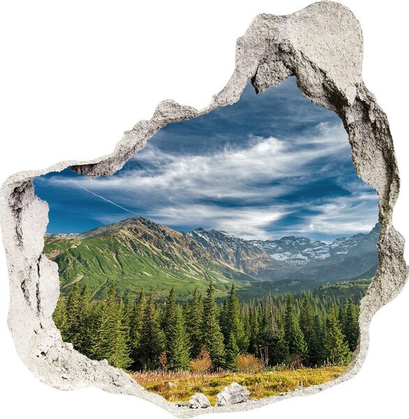 Fototapet 3D gaură în perete Toamna în Munții Tatra