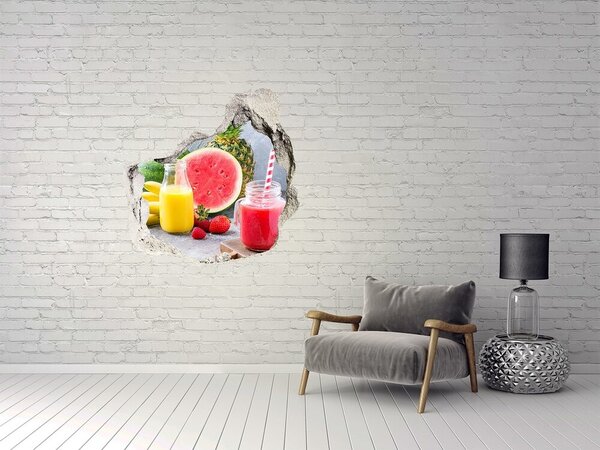 Autocolant gaură 3D Paradisul cocktailurilor cu fructe