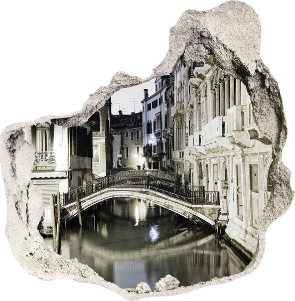 Autocolant 3D gaura cu priveliște Veneția, Italia
