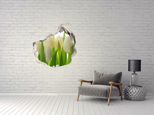 Autocolant gaură 3D Lalele în lumina zilei