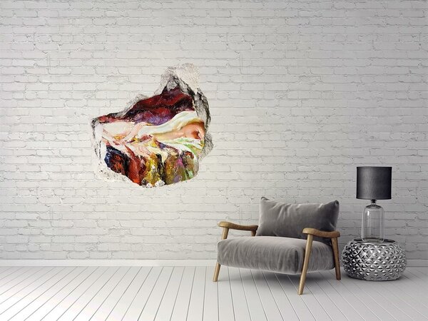 Fototapet 3D gaură în perete Peisaj montan pitoresc