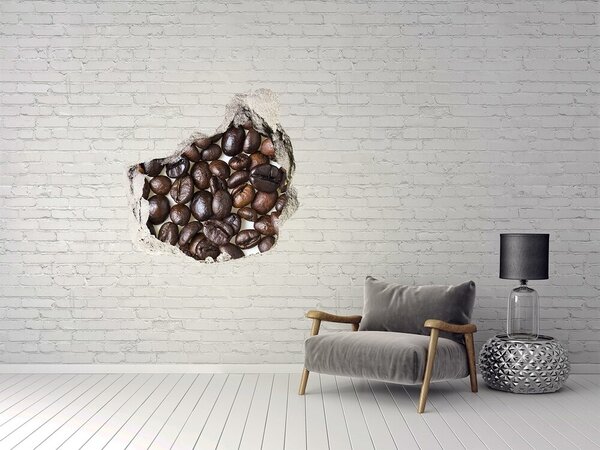 Fototapet un zid spart cu priveliște Cafea într-un perete distrus