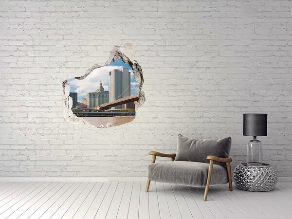 Fototapet 3D gaură în perete Vedere a orașului New York