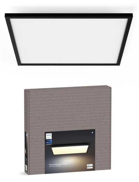 Philips Hue AURELLE - plafonieră LED reglabilă, 39W/230V, 60x60 cm, neagră