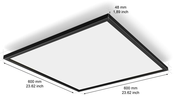 Philips Hue AURELLE - plafonieră LED reglabilă, 39W/230V, 60x60 cm, neagră