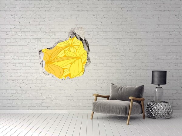 Autocolant gaură 3D Gaură în perete Motiv floral