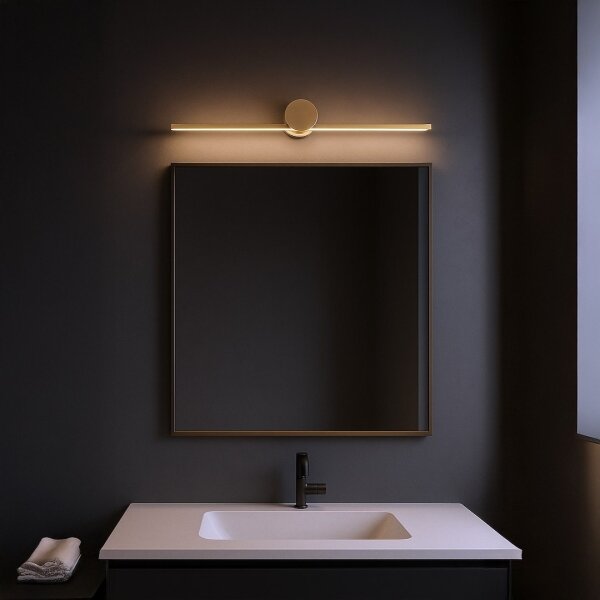 Aplica LED pentru oglindă de baie ARTIST, 9 W, 230 V, 60 cm, IP44, auriu