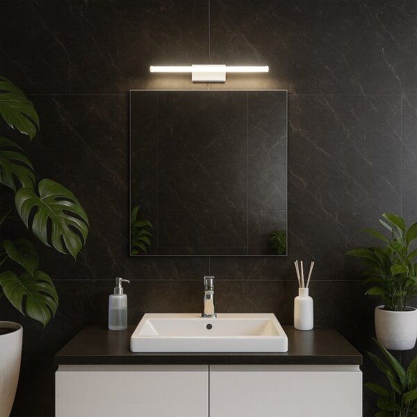 Aplica LED pentru oglindă de baie MIRORE, 5W, 230V, 30 cm, IP44, alb