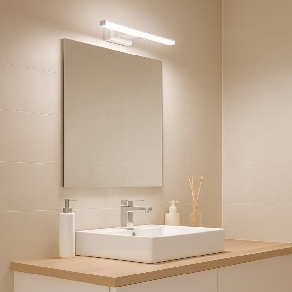 Aplica LED pentru oglindă de baie MIRORE, 5W, 230V, 30 cm, IP44, alb