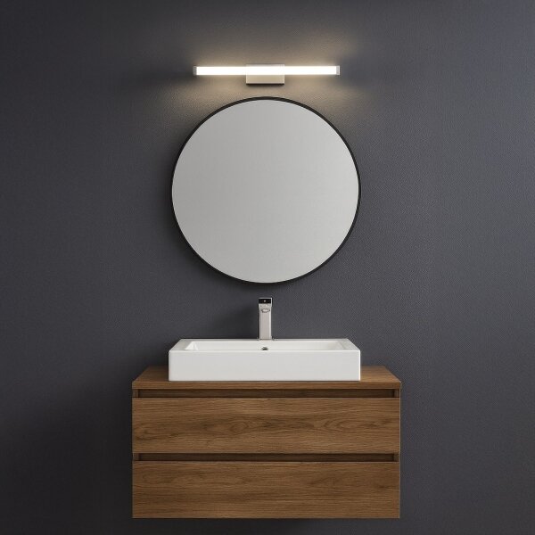 Aplica LED pentru oglindă de baie MIRORE, 5 W, 230 V, 30 cm, IP44, crom lucios