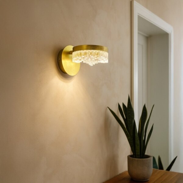 Aplica de perete LED/4W/230V aurie