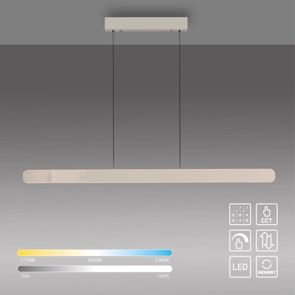 Schöner Wohnen 12577-39 - Lustră LED reglabilă pe cablu ADRIANA, 2xLED/24W/230V, gri