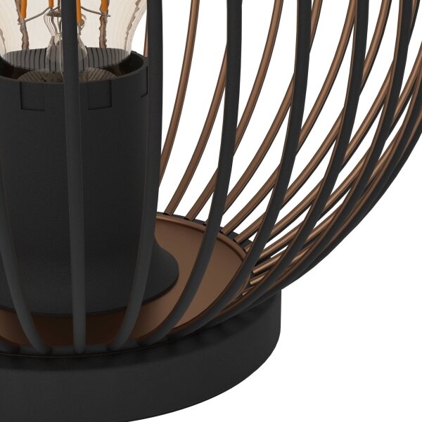 Eglo 901872 - Lampă de masă ALMANZORA 1xE27/60W/230V neagră