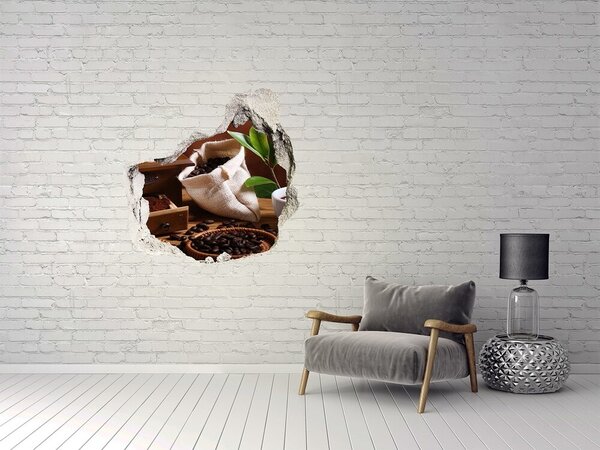 Autocolant 3D gaura cu priveliște Cafea în confortul casei tale