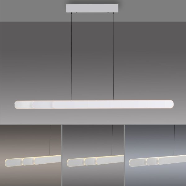 Schöner Wohnen 12577-16 - Lustra LED dimabilă ADRIANA suspendată pe cablu, 2xLED/24W/230V, alb